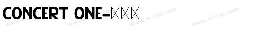 concert one字体转换